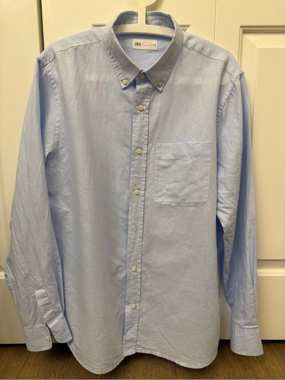 ZARA Men’s Light Blue Oxford Button-Down Shirt
